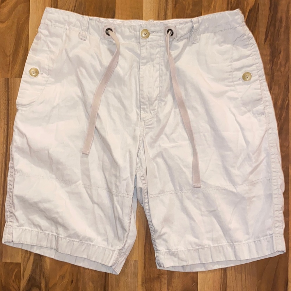 J Crew Light Tan 100% Cotton Deep Buttoned Pockets with Drawstring Waist- 35”